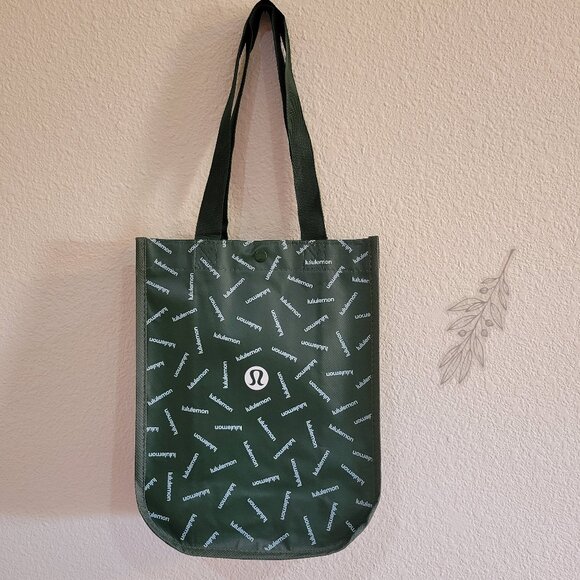 Small Lululemon Athletica Green Reusable Tote Bag - Picture 1 of 4